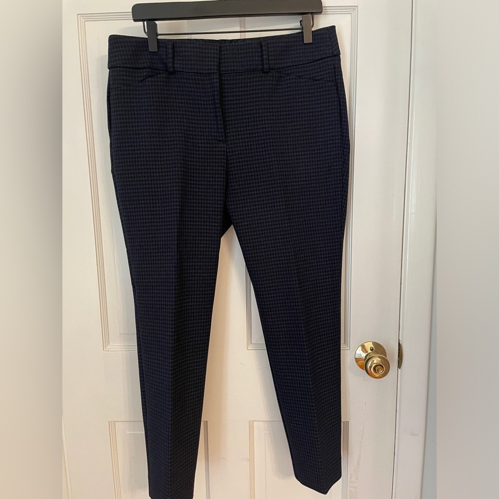 LOFT Marisa Skinny Trousers Blue/Black Check 12 Petite